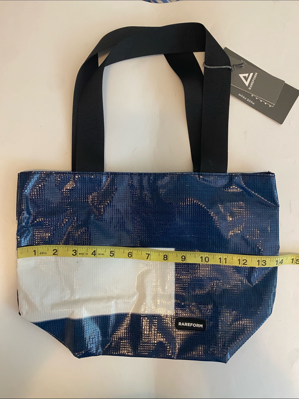 Rareform Mini Blake Tote Nwt Blues White Recycled Billboard — image 8 of 8